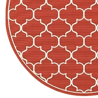 Covington Home Marquesas Scallop Trellis 7'10"X7'10" Indoor Outdoor Round Area Rug