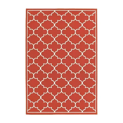 Covington Home Marquesas Scallop Trellis Indoor Outdoor Rectangular Area Rug
