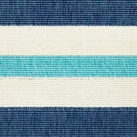 Covington Home Marquesas Striped 2'3"X7'6" Indoor Outdoor Rectangular Runner