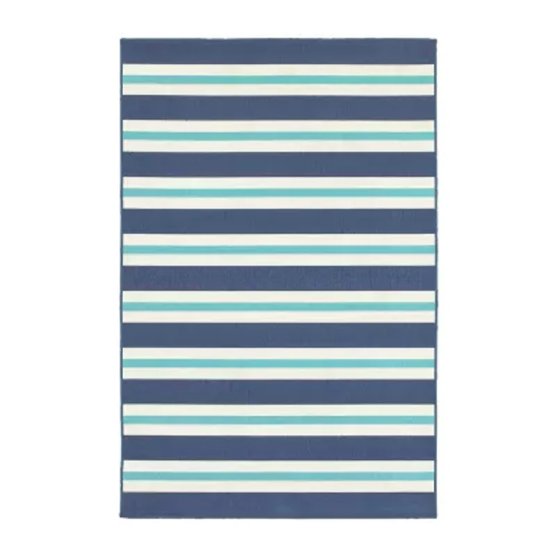 Covington Home Marquesas Striped Indoor Outdoor Rectangular Area Rug