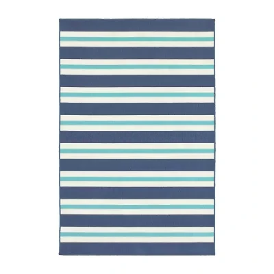 Covington Home Marquesas Striped Indoor Outdoor Rectangular Area Rug