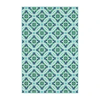 Covington Home Marquesas Floral Trellis Indoor Outdoor Rectangular Accent Rug