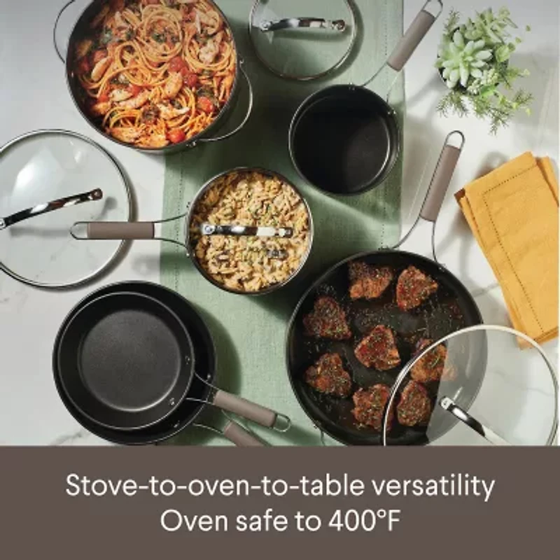 Ayesha Curry Hard Anodized Collection 10-pc. Cookware Set