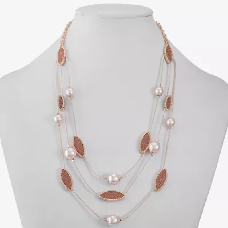 Monet Jewelry Layered Womens 17 Inch Strand Necklace