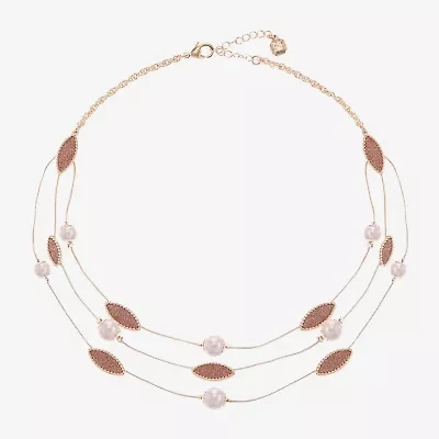 Monet Jewelry Layered Womens 17 Inch Strand Necklace