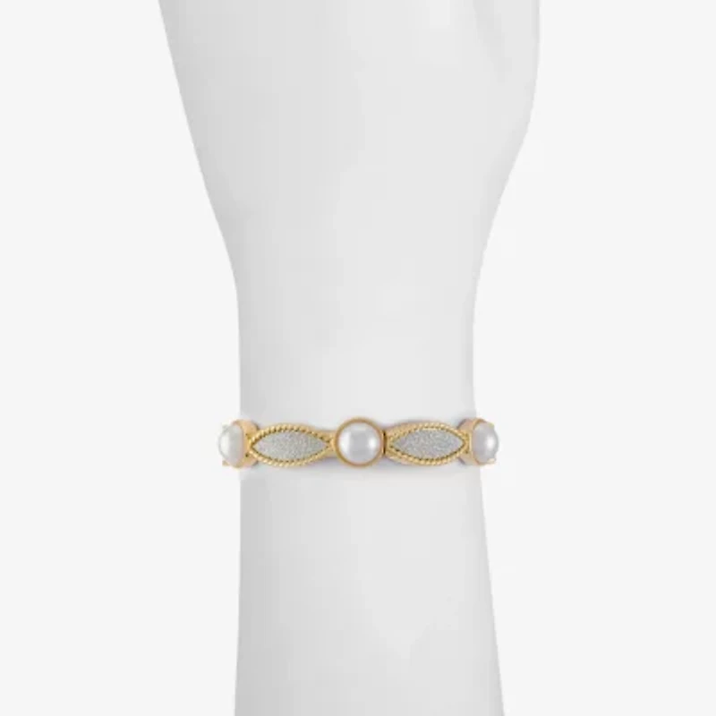 Monet Jewelry Womens Simulated Pearl Stretch Bracelet