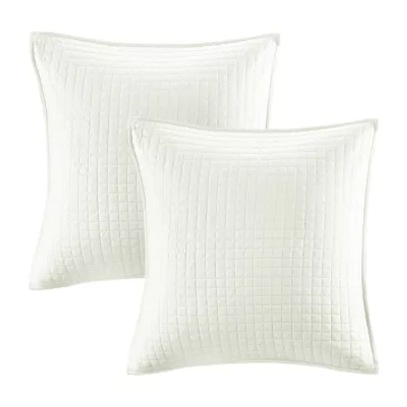 Intelligent Design Maize Cotton Jacquard Duvet Cover Set with Euro Shams and Throw Pillows