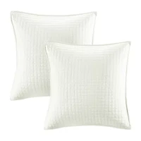 Intelligent Design Maize Cotton Jacquard Duvet Cover Set with Euro Shams and Throw Pillows