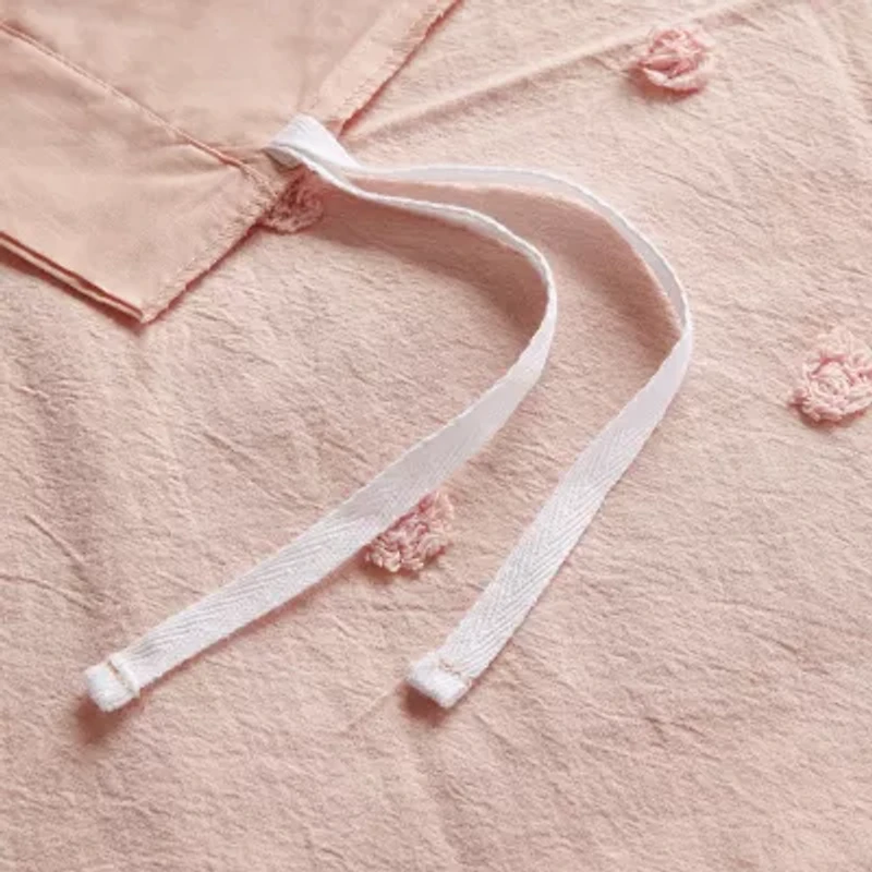 Intelligent Design Maize Cotton Jacquard Duvet Cover Set with Euro Shams and Throw Pillows