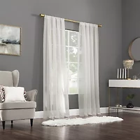 No 918 Mallory Rod Pocket Sheer Single Curtain Panel