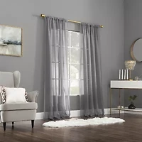 No 918 Mallory Rod Pocket Sheer Single Curtain Panel
