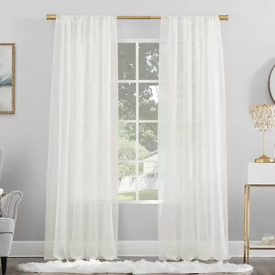 No 918 Mallory Rod Pocket Sheer Single Curtain Panel