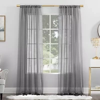 No 918 Mallory Rod Pocket Sheer Single Curtain Panel