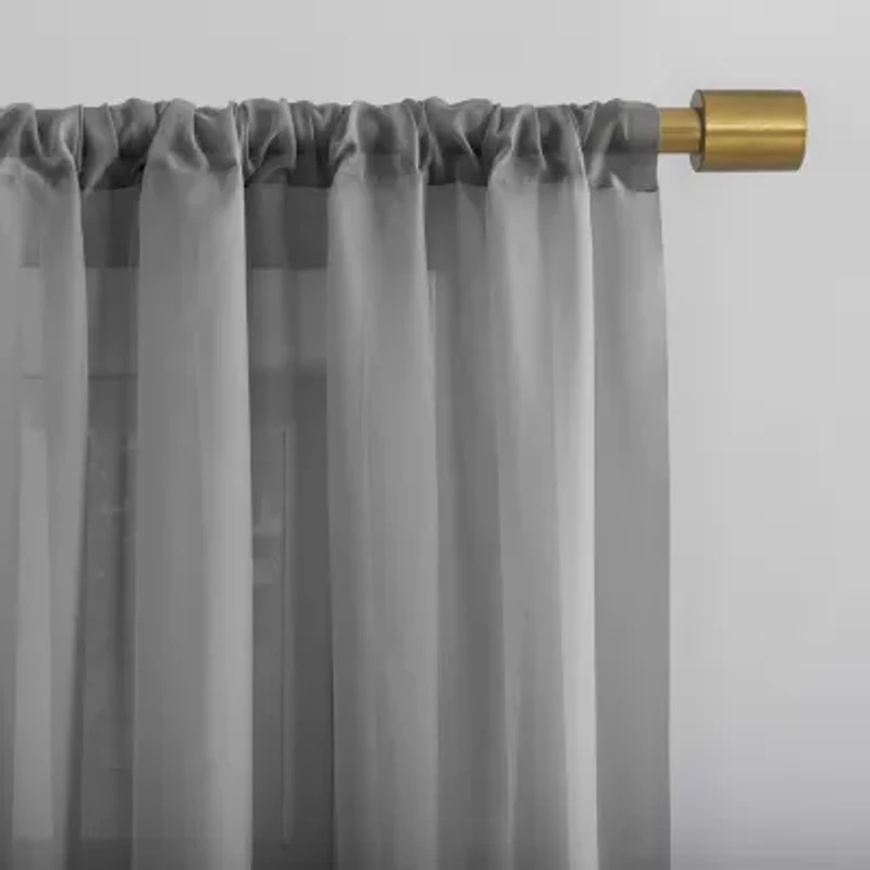 No 918 Mallory Rod Pocket Sheer Single Curtain Panel