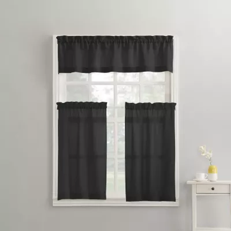 No 918 Martine 3-pc. Rod Pocket Window Tier