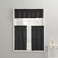 No 918 Martine 3-pc. Rod Pocket Window Tier
