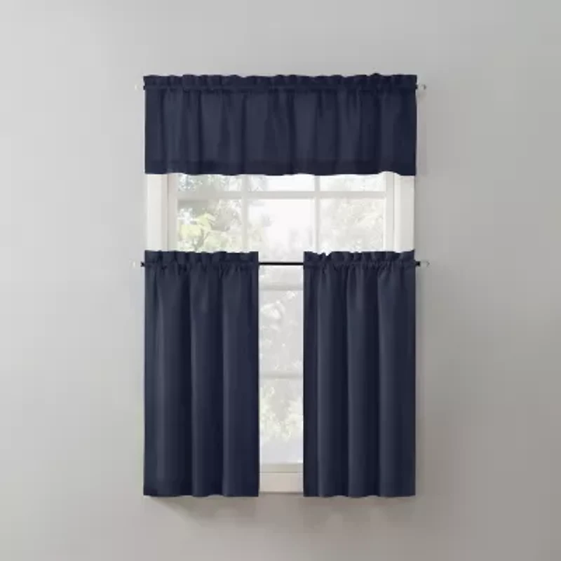 No 918 Martine 3-pc. Rod Pocket Window Tier