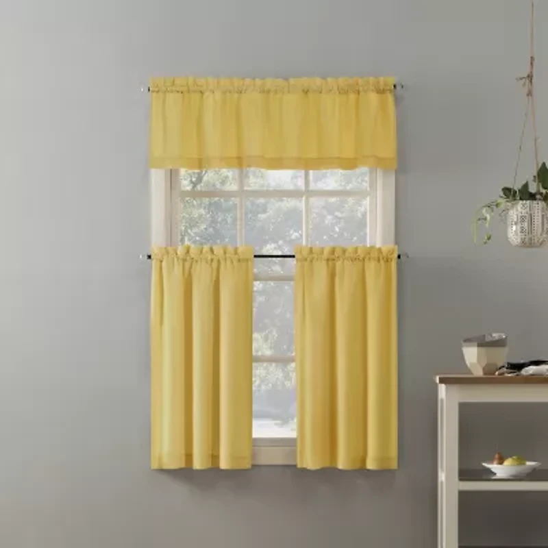 No 918 Martine 3-pc. Rod Pocket Window Tier