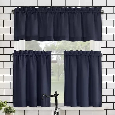 No 918 Martine 3-pc. Rod Pocket Window Tier