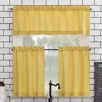 No 918 Martine 3-pc. Rod Pocket Window Tier