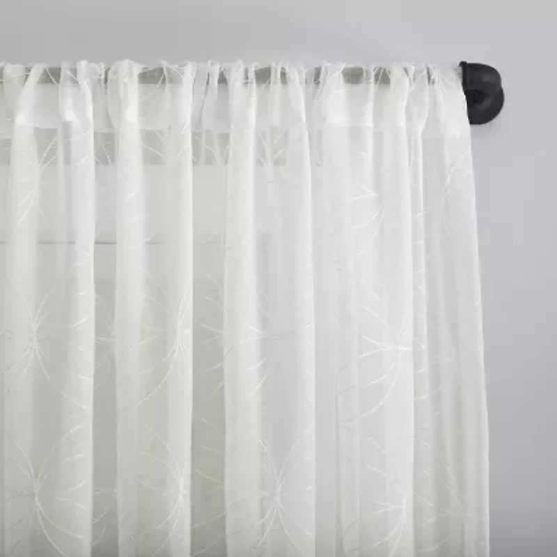 No 918 Tamaryn Rod Pocket Sheer Single Curtain Panel