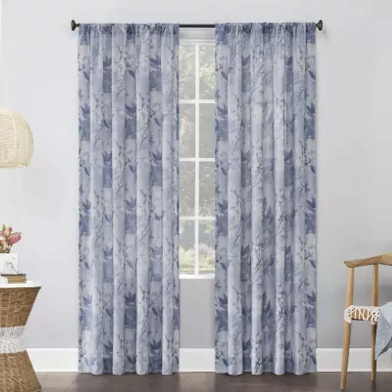 No 918 Hilary Rod Pocket Sheer Single Curtain Panel