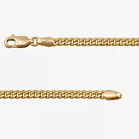 Made in Italy Unisex Adult 14K Gold 18 Inch Cuban Chain Necklace