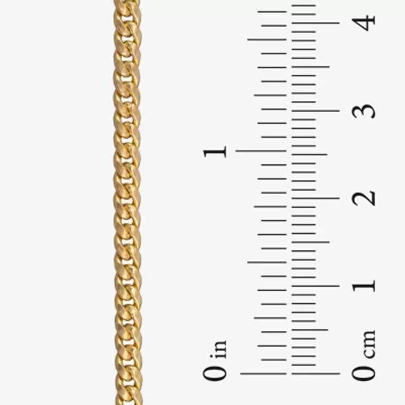 Made in Italy Unisex Adult 14K Gold 18 Inch Cuban Chain Necklace