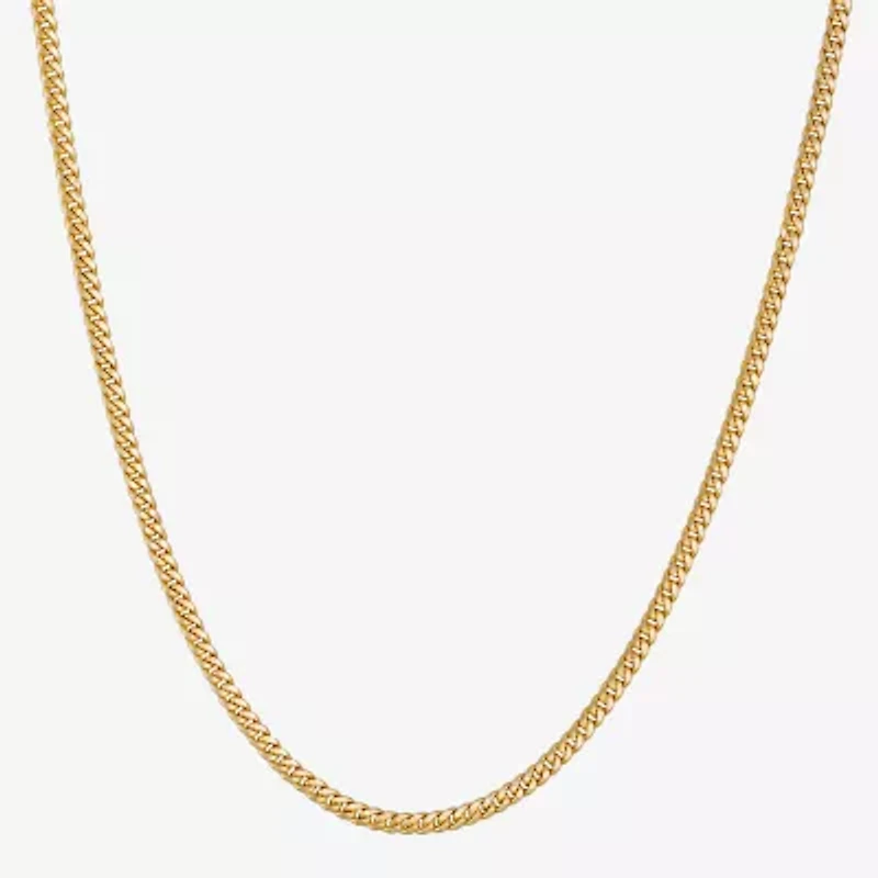 Made in Italy Unisex Adult 14K Gold 18 Inch Cuban Chain Necklace