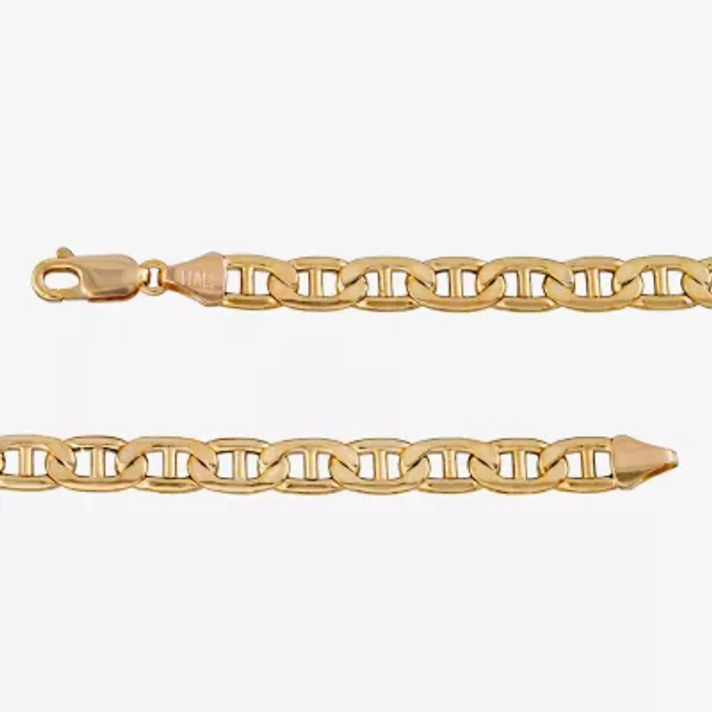 Made in Italy Unisex Adult 14K Gold 22 Inch Mariner Chain Necklace