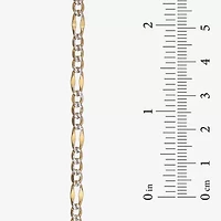 Made in Italy Unisex Adult 14K Two Tone Gold 18 Inch Figaro Chain Necklace
