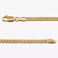 Made in Italy Womens 14K Gold 7.5 Inch Hollow Cuban Chain Bracelet