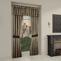 Queen Street Charleston Black Rod Pocket Tailored Valance
