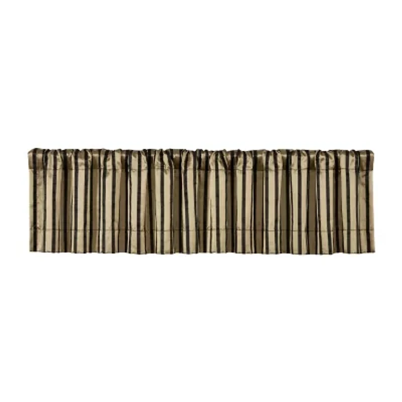 Queen Street Charleston Black Rod Pocket Tailored Valance
