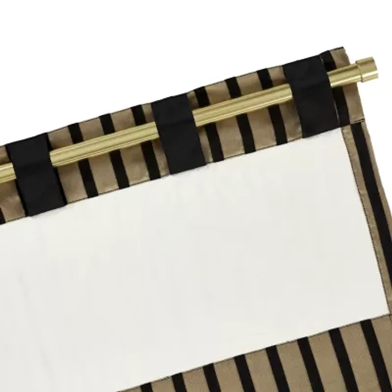 Queen Street Charleston Black Rod Pocket Valance