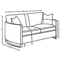 Corliss Track-Arm Loveseat