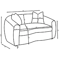 Isabella Pad-Arm Loveseat