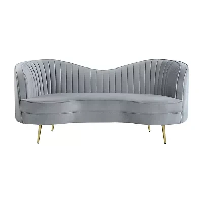 Sophia Curved Slope-Arm Upholstered Loveseat