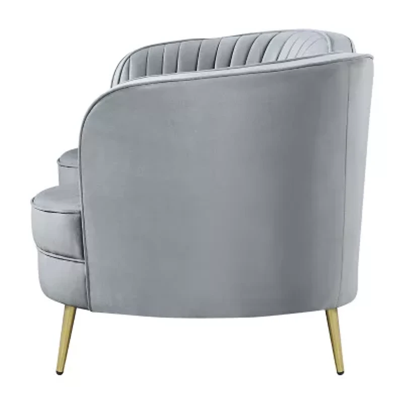 Sophia Curved Slope-Arm Upholstered Loveseat