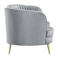 Sophia Curved Slope-Arm Upholstered Loveseat
