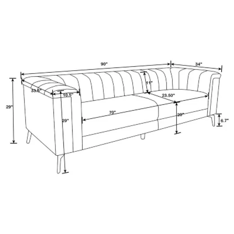 Chalet Pad-Arm Sofa