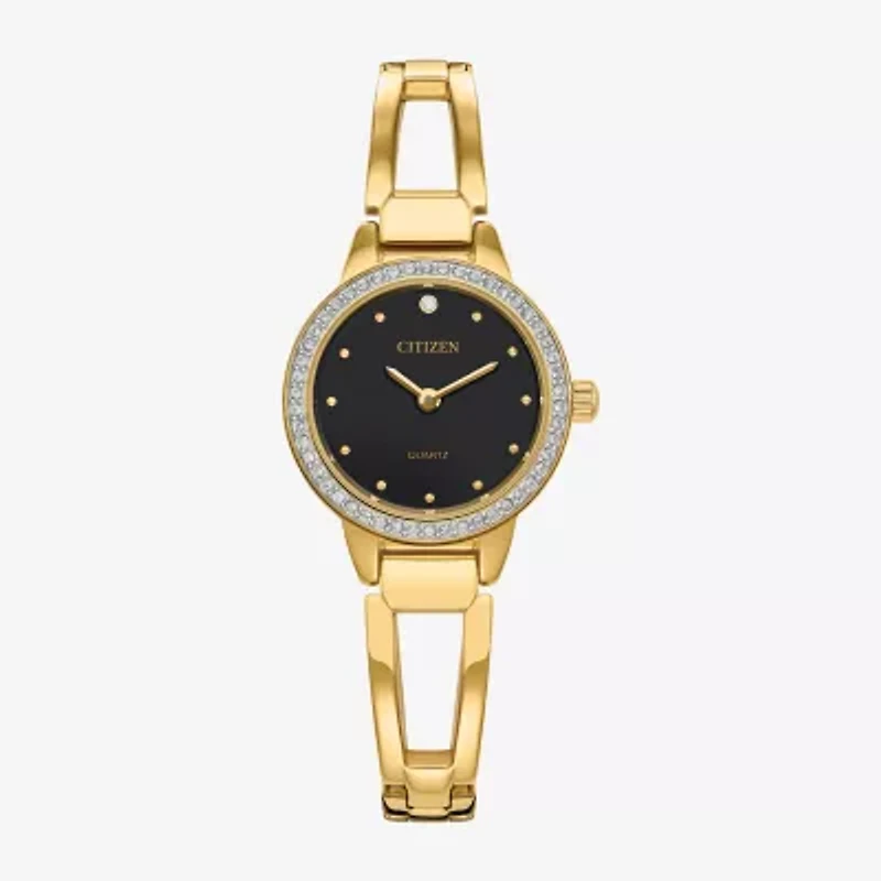 Citizen Quartz Womens Gold Tone Stainless Steel Bangle Watch Ez7012-85e
