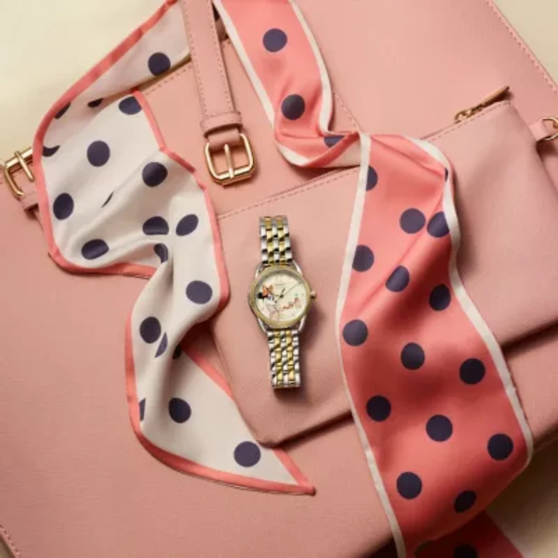 Citizen Minnie Mouse Womens Two Tone Stainless Steel Bracelet Watch Fe6084-70w