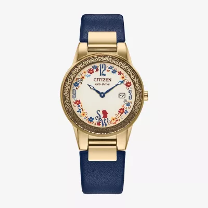 Citizen Princess Snow White Womens Blue Leather Watch Boxed Set Ga1079-41w