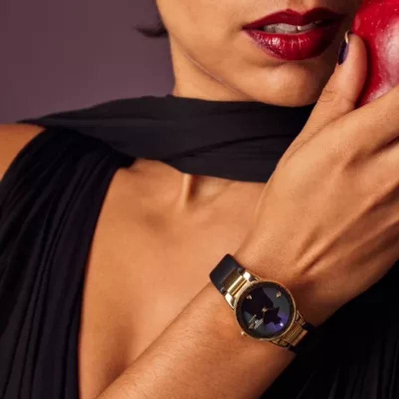 Citizen Princess Evil Queen Snow White Womens Black Leather Strap Watch Ga1082-46w