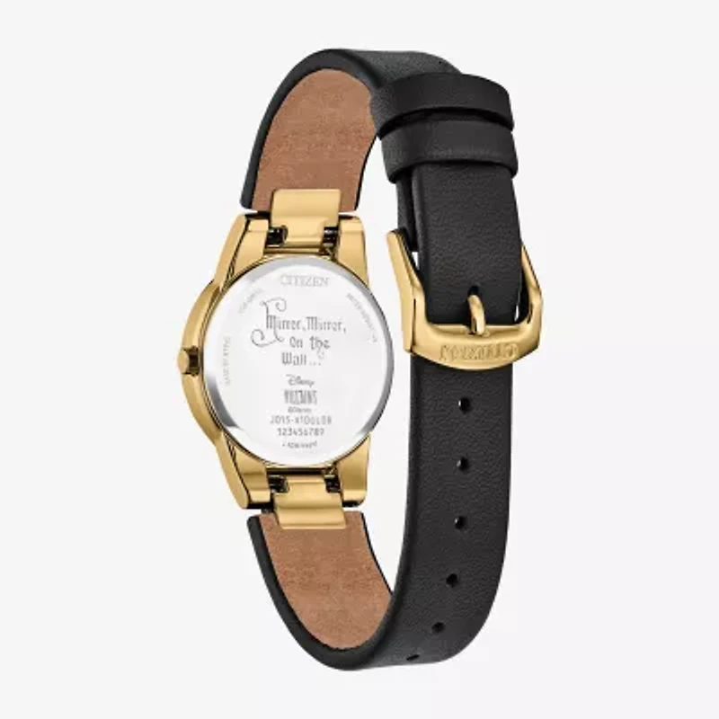 Citizen Princess Evil Queen Snow White Womens Black Leather Strap Watch Ga1082-46w