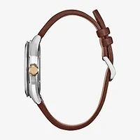 Citizen Mickey Mouse Mens Brown Leather Strap Watch Aw1149-06w