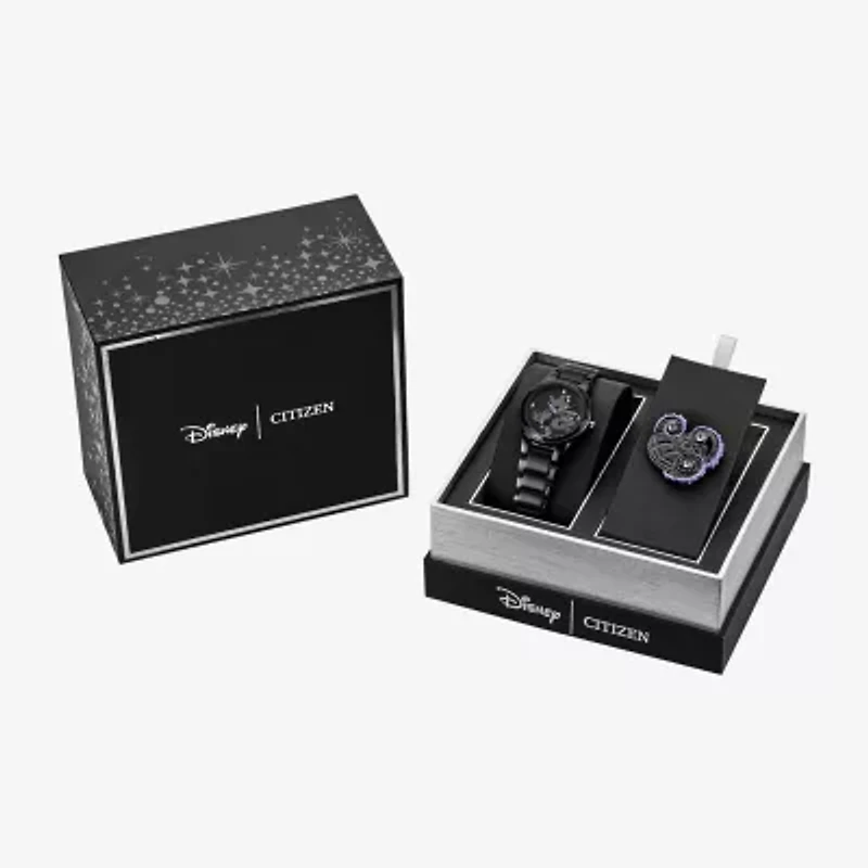 Citizen Ursula Womens Black Stainless Steel 2-pc. Watch Boxed Set Ga1075-68w