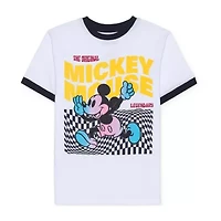 Disney Collection Little & Big Kid Boys Crew Neck Short Sleeve Classic Fit Mickey Mouse Graphic T-Shirt