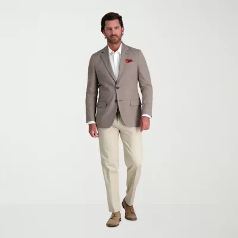 Haggar JMH Tailored Mini Dobby Mens Stretch Fabric Modern Fit Sport Coat
